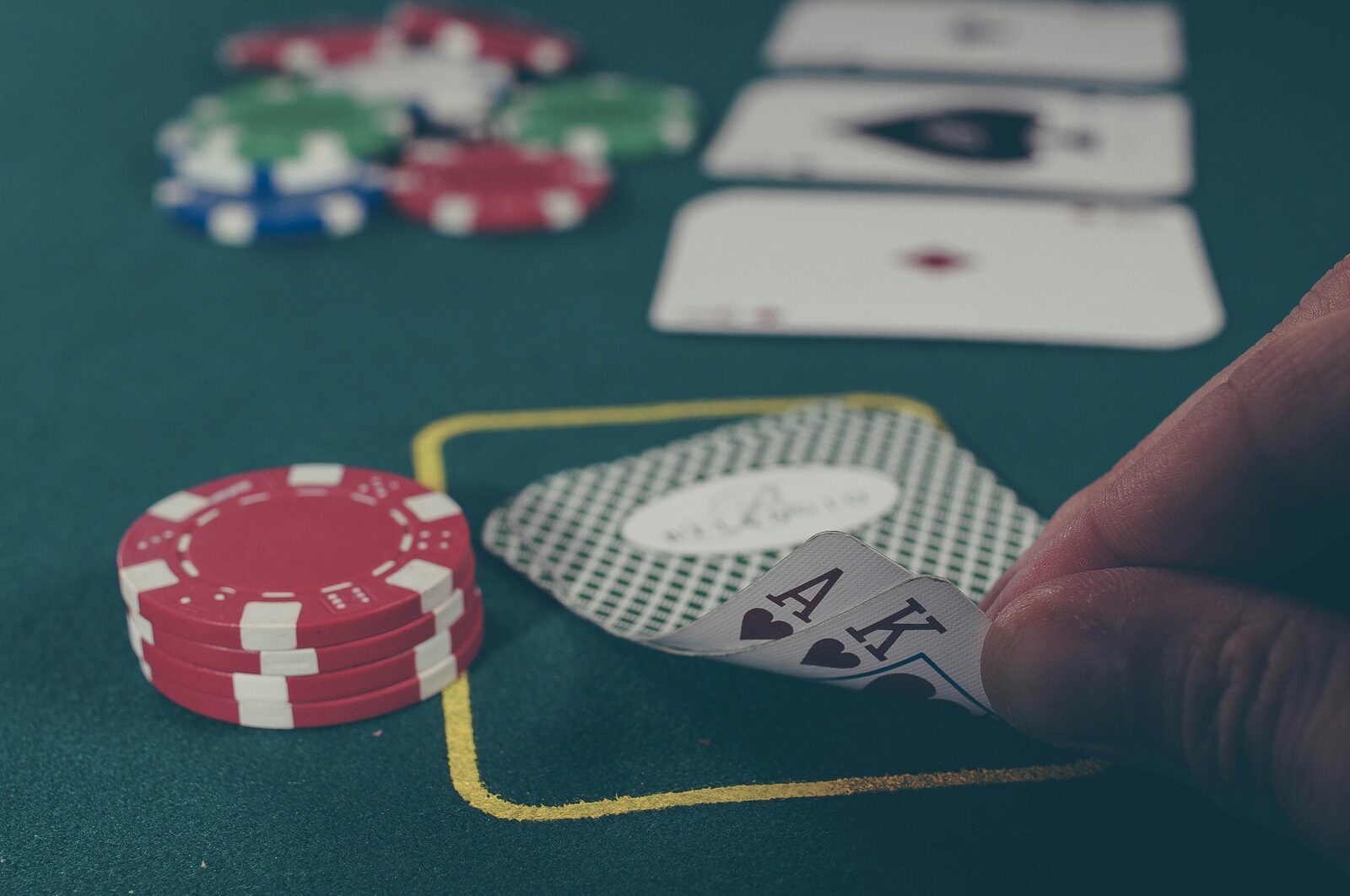 Texas Hold'em kéz zsetonokkal